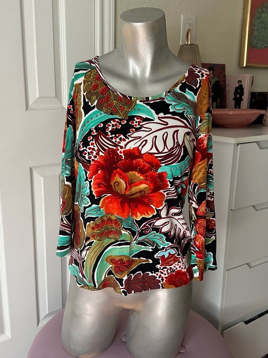 Chico's Tops - Chico’s Multicolor Floral Print Long Sleeve Top